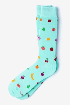 My Favorite Pear Sock Green Cotton Summer Socks, Playful Cotton Socks For Summer, Fun Green Cotton Socks, Blue Cotton Socks For Summer, Fruit Socks, Silly Socks, Daily Nutrition, Shoe Wishlist, Blue Socks