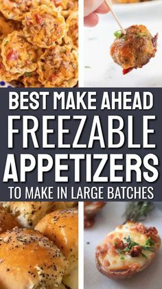 the best make ahead freezeable appetizers to make in large batches