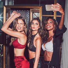 Black, white & red-hot all over. #NewSexyNow Victoria's Secret Models