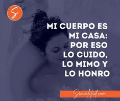 a woman in a bathtub with the words, mi cuero es mi casa por