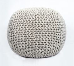 PRICES MAY VARY. MATERIAL: Cotton knitted round pouf with polyesterene foam beads designed with lightweight cotton and bean bag filling making this pouf footstool easy to move yet sturdy & comfortable for sitting in outdoor & indoor. VERSATILE: Small and compact size makes these poufs great for floor sitting bedroom living room kids room. Great way to add pop-up seating when your children’s friends are visiting. Perfect for watching TV & playing games. COMPACT & COMFORTABLE SEATING: Our compact Knitted Ottoman, Round Pouf Ottoman, Pouf Footstool, Floor Sitting, Chair For Living Room, Foot Stool, Pouf Ottoman, Round Decor, Living Room Inspiration