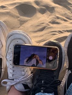 friends on the beach taking a selfie. 
 #aesthetic #sand #beach #beachday #beachvacation #ocean #selfie #iphone #camera #nike #friends #poses #summer Ocean Selfie, Iphone Photoshoot, Aesthetic Sand, Fun Beach Pictures, Friends On The Beach, Beach Photo Inspiration, Poses Summer, Beach Poses By Yourself Photo Ideas, Beach Poses With Friends