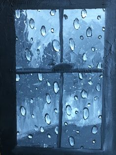 Rainy Day Projects, Love Rain, Palette Knife Painting, Knife Painting, Window Art, Watercolor Techniques, Palette Knife, Art Inspiration Drawing