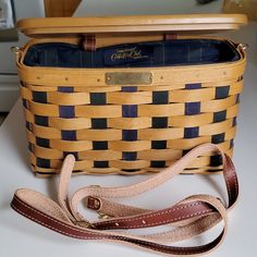 2008 Longaberger Charter Club Purse Basket Signed By Gary Longaberger Club Purse, Purse Basket, Charter Club, Baskets, Blue Green, Color Blue, Purse, Green, Blue