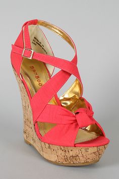 Coral wedges- super cute and this website is now one of my favorites! Cheap wedges around $20 and maxi skirts galore!!! Alysia you would love this website! Coral Wedges, Wedges Shoes, Cute Heels, Beauty And Fashion, Dieselpunk