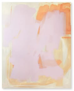 an abstract painting with orange and pink colors