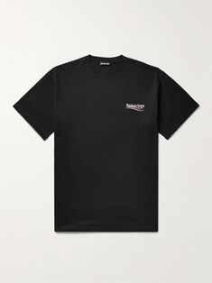 Shop BALENCIAGA Oversized Logo-Print Cotton-Jersey T-Shirt, Explore the latest in-season BALENCIAGA collection today on MR PORTER Relaxed Fit Signature Print Tops For Streetwear, Short Sleeve Tops With Signature Print For Streetwear, Balenciaga Tshirt Men, Balenciaga Tshirt, Balenciaga T Shirt, Tshirt Men, T Shirt Men, T Shirt For Men, Mr Porter