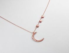 However successful you are, there is no substitute for a close relationship. We all need them.My friend is my star.The stars don't look bigger, but they do make our life brighter. Rose gold moon star necklace. couple gift,mother daughter wife presents,lovers, best friends jewelry, ** Rose Gold filled chain and clasp * Glossy rose gold Plated CZ Moon , size: 16 x 23mm *Sweet star bead: 4x4 mm Add more star option is availavle Jewelry Maintenance Tips --Individually wrapped --soft cloth wipe --avo Adjustable Celestial Necklace With Star Charm, Mystical Star-shaped Necklace For Gift, Celestial Rose Gold Necklace As Gift, Celestial Rose Gold Moon Phase Necklace, Celestial Style Rose Gold Round Pendant Necklace, Rose Gold Celestial Necklace With Moon Phase, Celestial Rose Gold Necklace With Moon Phase, Celestial Rose Gold Round Pendant Necklace, Celestial Rose Gold Round Pendant Necklaces