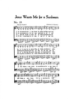 an old sheet music page with the words jesus wants me for a suburban