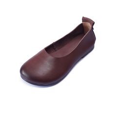 Genuine Cowhide Slip-On Shoes Solid Colors Granny Loafers in White 35 36 38 39 40 - Morimiss.com Brown Slip-on Loafers With Flat Bottom, Brown Slip-ons With Rubber Sole And Flat Bottom, Comfortable Brown Flats With Flat Bottom, Brown Slip-on Low-top Flats, Comfortable Brown Loafers With Flat Bottom, Slip-on Ballet Flats With Stitched Sole, Brown Leather Sole Slip-on Ballet Flats, Brown Slip-on Flats, Everyday Brown Slip-ons With Flat Heel