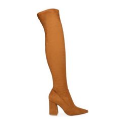 New In Box $115 Steve Madden Hunter Cognac Over The Knee Heel Boots Size 6.5 Brown Tan Suede Like Material Meet Huntley A New Over-The-Knee Number With A Tall Sturdy Heel And Perfectly Pointed Toe. Style This Fitted Silhouette Effortlessly Under Garments, Or Pair With A Short Sweater Dress For A Leggy Autumn Look. Fabric Upper Material Fabric Lining Man-Made Sole 3.25 Inch Heel Height 15.5 Inch Shaft Circumference 21.5 Inch Shaft Height Brown High Heel Knee-high Boots For Work, Chic Brown Knee-high Boots For Formal Occasions, Chic Cognac Boots With Reinforced Heel, Beige Knee-high Heels For Fall, Chic Brown Knee-high Boots, Fitted Brown Boots With Reinforced Heel, Classic Brown Heels For Fall, Classic Beige Heels For Fall, Elegant Beige Knee-high Boots For Fall