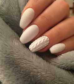 Winter Nail Art Ideas, Exotic Nails, Winter Nail Art, White Nail, Winter Nail, Dipped Nails