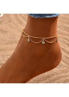 Color:Gold;Package Contents:1 X Anklet;Occasion:Sport; Spring Gold Anklets For The Beach, Trendy Party Anklets For Spring, Casual Beach Anklets For Spring, Casual Beach Spring Anklets, Casual Spring Beach Anklets, Trendy Anklets For Spring Vacation, Trendy Spring Festival Anklets, Fantasy Anklet, Bohemian Anklets For Spring Party