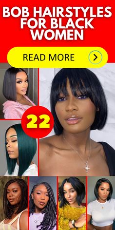 Discover the timeless elegance of bob hairstyles with our collection designed specifically for black women. With chic cuts and a contemporary twist, our bob hairstyles are perfect for expressing your individual style and personality. Bobs Hair Styles For Black Women, Bob Hairstyles With Bangs Black Women, Natural Medium Length Hairstyles Black, Neck Length Hairstyles For Black Women, Shoulder Length Hairstyles Black Women, Medium Length Hair Styles Black Women, Bob Hairstyles For Black Women Natural, Curled Bob Black Women, Short Bob Hairstyles For Black Women