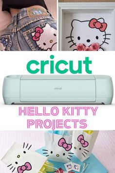 the hello kitty project is being made with cricut