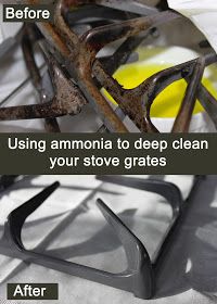 the before and after image shows how to clean an old stove with baking utensils