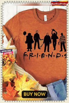 Bestdealfriday Friends Halloween Tee 9589028 Halloween Tshirt Ideas, Basic Witch Shirt, Diy Halloween Shirts, Hocus Pocus Shirt, Halloween Tee Shirts, Fall Shirts Women, Cricut Halloween, Cute Shirt Designs, Halloween Tshirt