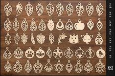 an assortment of wooden cut outs for christmas ornaments