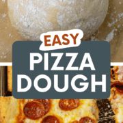 the cover of easy pizza dough