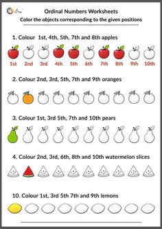 the worksheet is filled with different numbers and shapes