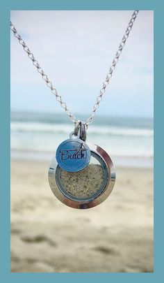 Keep a little sand from the beach close to your heart wherever you go! Now that is a lovely keepsake. Follow the link to beachblissdesigns.com to see all the lockets. You can even sand in the sand to put in your locket pendant! Aweseom gift idea too. Glass Locket Pendant, Sand Glass, Locket Pendant Necklace, Beach Wear