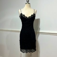 Spaghetti Strap Lace Black Dress . Size 6. Top Shop. New With Tag Elegant Lace Cami Mini Dress, Black Cami Dress For Night Out, Elegant Cami Lace Mini Dress, Black Slip Dress With Spaghetti Straps For Date Night, Black Cami Slip Dress For Evening, Cami Mini Dress With Lace Trim For Party, Lace Mini Dress With Spaghetti Straps, Cocktail Mini Dress With Lace Trim And Spaghetti Straps, Lace Cami Party Dress