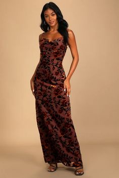 Women's Velvet Dress | Find a Sexy Velvet Outfit for Less - Lulus Womens Velvet Dresses, Winter Wedding Guest Dress, Formal Wedding Guest Dress, Floral Bridesmaid Dresses, Winter Wedding Guests, Velvet Party Dress, Rehearsal Dinner Dresses, Purple Floral Print, Fall Wedding Guest Dress