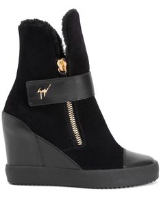 Giuseppe Zanotti Boots, High Top Wedge Sneakers, Mid Top Sneakers, Giuseppe Zanotti Shoes, Wedge Ankle Boots, Wedge Sneakers, Sporty Chic, Flat Boots, High Heel Boots