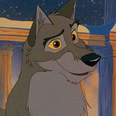 the wolf from disney's live - action movie is shown in front of a window