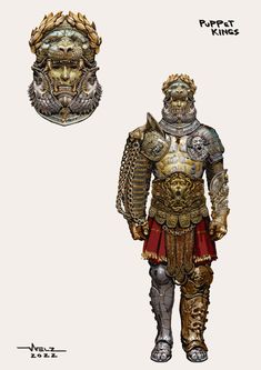 an image of a man in armor with two different types of armor on his body