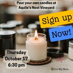 Join us at the vineyard for The Candle Bar and Bonsai Bar! Creativity, Wine & friends! It doesn’t get better than that! The Balm