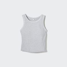 Ribbed Cropped Sleeveless Bra Top | UNIQLO US Adam Scott, Healthy Style, Uniqlo Tops, Uniqlo Women, Crop Top Bra, Roger Federer, Styling Ideas, Bra Straps, Tank Top Designs