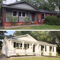 before and after pictures of a house in the suburbs