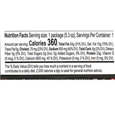 the label for calories 350 is shown