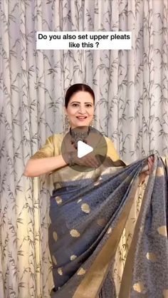 Pallu Pleating, Sari Tutorial, Saree Pleats, Saree Wearing Styles, Saree Wearing, Draping Fashion, High Neck Blouse, Dance Steps