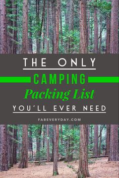 the only camping packing list you'll ever need