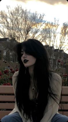 Mekap Mata, Goth Hair, Smink Inspiration, Long Black Hair, Goth Aesthetic, Dream Hair, Aesthetic Hair, الرسومات اللطيفة