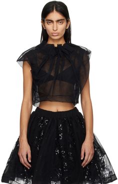 Pleated Neck, Chanel Flats, Mesh Blouse, Sheer Blouse, Black Blouse, Luxury Streetwear, Mock Neck, Fashion Inspo, Perfect Clothing