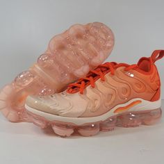 Up For Grabs Are The Women's Nike Vapormax Plus Guava Ice Rush Orange Pink Size 7 Shoes Dq8588-800. Brand New Without Box And Never Worn. Thanks Synthetic Running Shoes With Abzorb Midsole And Round Toe, Nike Spring Sneakers With Abzorb Midsole, Nike Sneakers With Abzorb Midsole For Spring, Nike Running Shoes With Synthetic Material And Round Toe, Spring Sneakers With Air Cushioning And Round Toe, Synthetic Running Shoes With Air Cushioning And Round Toe, Orange Cushioned Sneakers For Spring, Spring Running Shoes With Abzorb Midsole And White Sole, Running Shoes With Abzorb Midsole For Spring