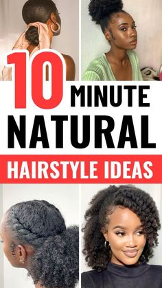 Check out this list of natural hairstyles that you can recreate in 10 minutes. Natural hairstyles for black women, natural hairstyles, easy natural hairstyles Daily Natural Hairstyles, Simple Quick Natural Hairstyles, Black Natural Hairstyles Updo, Glam Natural Hairstyles For Black Women, Natural Diy Hairstyles For Black Women, Quick And Easy Hairstyles Black Women Natural Hairstyle, Cute Twist Styles For Natural Hair, Pull Back Hairstyles For Black Women, Hairstyles For Transitioning To Natural