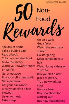 Habit Reward Ideas, Non Food Rewards For Adults, Reward System For Adults, Reward Ideas For Adults, Ways To Reward Yourself, How To Reward Yourself, Self Reward Ideas, Rewards For Adults, Non Food Rewards