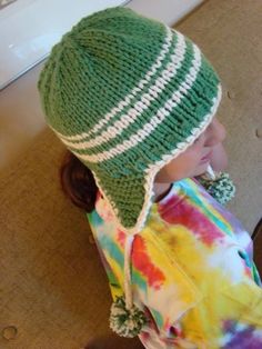 Flap Hat, Crochet Knit Hat, Bonnet Crochet, Go Team, Hat Knitting