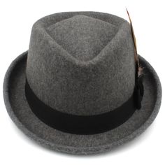 You're cooler than you know you are when you've achieved something. To award yourself for an accomplishment, take advantage of this Fedora Trilby Hat by Innovato Design. Its multicolored feather attached to the black hatband says that you are a winner for reaching a milestone. Tell your friends about it and they'll surely congratulate you. Made with 100% wool material, this hat is high-quality, breathable and comfortable. Its exquisite workmanship makes this fashion find durable and trusted by many of its buyers. It is stylish and versatile, suitable for matching different occasions. You can wear this with your formal, elegant and vintage style in spring, autumn, and winter. This is perfect for outdoors, travel, parties, and formal occasions.  Product Highlights:   Made from 100% wool mate Adjustable Short Brim Top Hat, Classic Adjustable Costume Hats And Headpieces For Winter, Classic Adjustable Mini Hat With Short Brim, Classic Adjustable Gray Hats, Classic Gray Adjustable Hat, Gray Brimmed Hat For Kentucky Derby, Classic Gray Hat With Short Brim, Gray Adjustable Flat Brim Fedora, Classic Adjustable Gray Hat Band