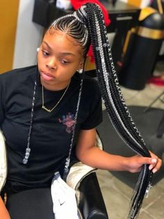 Feed In Braids Ponytail, Ghana Braids Hairstyles, Trendy We Fryzurach, Blonde Box Braids, Hairstyles Black Women