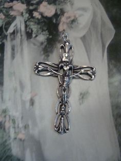 Here we have a beautiful sterling silver Crucifix CROSS pendant.  It is very detailed. The cross pendant measures 1 7/8 inches long and 1 1/8  inch wide.  The cross is marked ANRI / Italy / Sterling on the back and has been tested to be sterling.   This is a great piece to add to your collection or would make a beautiful gift. Sterling Silver Cross Necklace For Wedding, Silver Crucifix Cross Necklace For Anniversary, Silver Crucifix Necklace For Memorial, Silver Crucifix For Wedding, Silver Cross Pendant For Wedding, The Cross, Cross Pendant, Pendant Necklaces, Jewelry Necklace Pendant