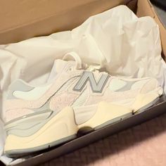 New Pair (Now Sold Out). This Pair Fit Slightly Big. They Run Exactly Half Size Big. This Pair Is Size 7 In Women’s. They Are So, Extremely Comfortable. New Balance 9060, Pretty Shoes Sneakers, New Balance Shoes, Pretty Shoes, Sea Salt, Womens Shoes Sneakers, New Balance, Shoes Sneakers, Salt