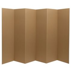 four panel room divider in brown cardboard