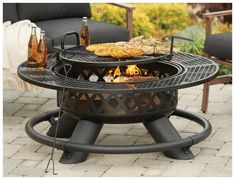 Hardware store usa |  47 Ranch Pit/Grill | SRFP96 | SHINERICH INDUSTRIAL LTD Fire Pit Cooking Grill, Fire Pit Screen, Diy Fire Pit Ideas, Fire Pit Cooking, Metal Fire Pit, Fire Pit Bbq, Propane Fire Pit Table, Round Fire Pit, Fire Pit Bowl