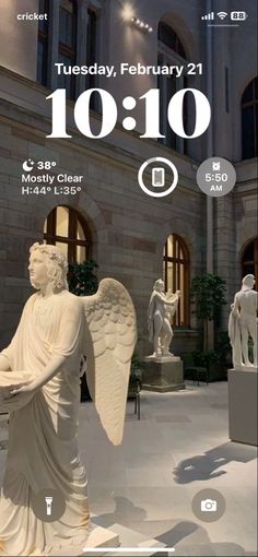 an image of a clock with angel statues in the background and text that reads 20 21