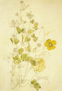 a drawing of yellow flowers in a vase